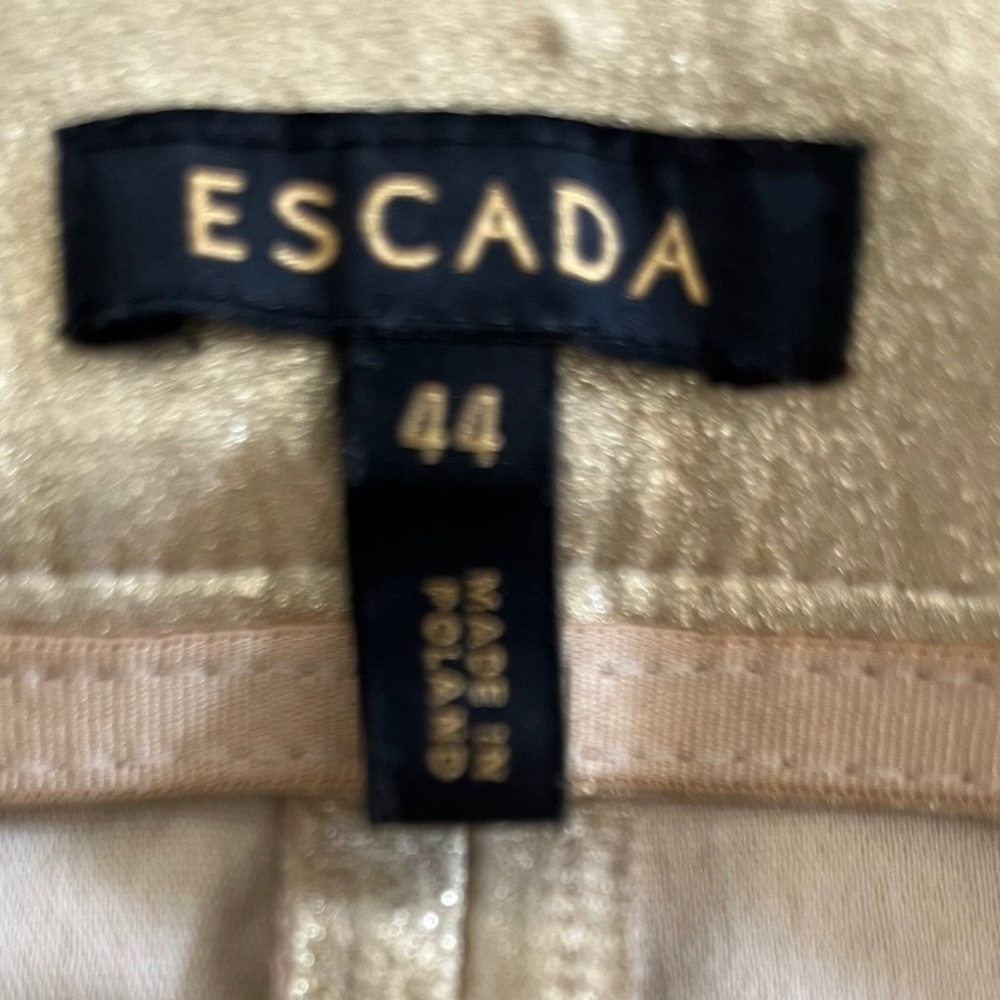 🌹HP Gorgeous Y2K Vintage Gold Style Escada Leather Jeans Festival Ready - Picture 5 of 7